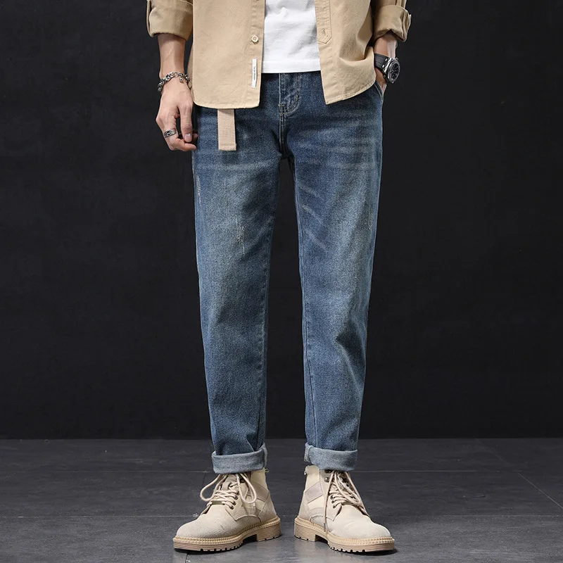 Baggy Jeans Men Harem Pants Loose Fit Wide Leg Vintage Clothes Casual Male Denim Trousers Streetwear  Pockets HipHop Kpop