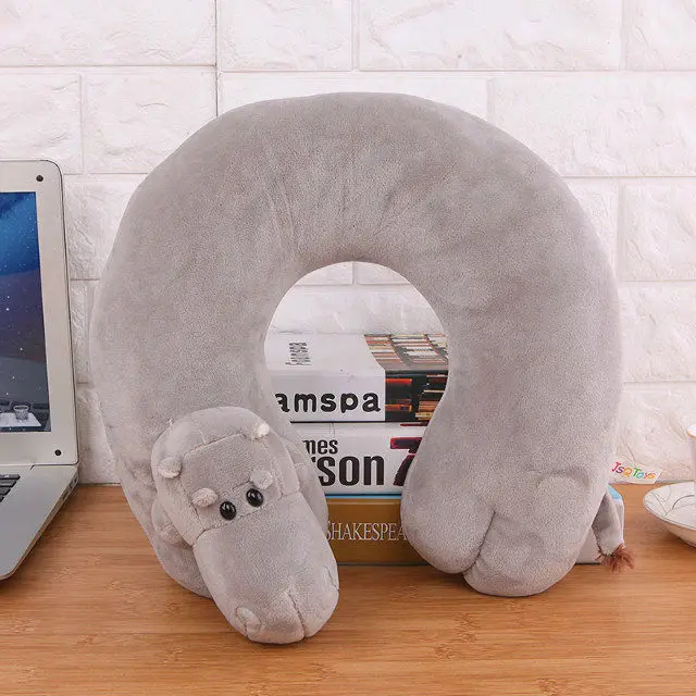 Cute Cartoon Animal Shape U-shaped Pillow Cervical Pillow Adult Baby Travel Neck Pillow Nap Office Car Sleeping Pad