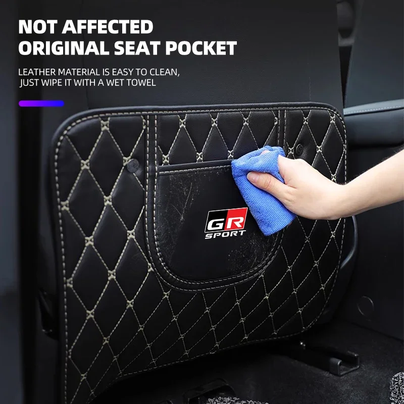 Car Seat Backrest Anti-kick Pad Protector Cover Auto Interior For Toyota GR Gazoo Racing Supra Corolla Parts Sport 86 Yaris Grmn