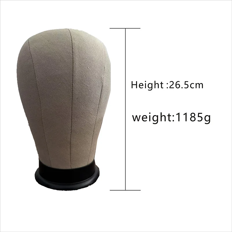 21-23 Inch Wig Head Cork Canvas Block Head for Making Wigs Mannequin Head With  Gift Pins