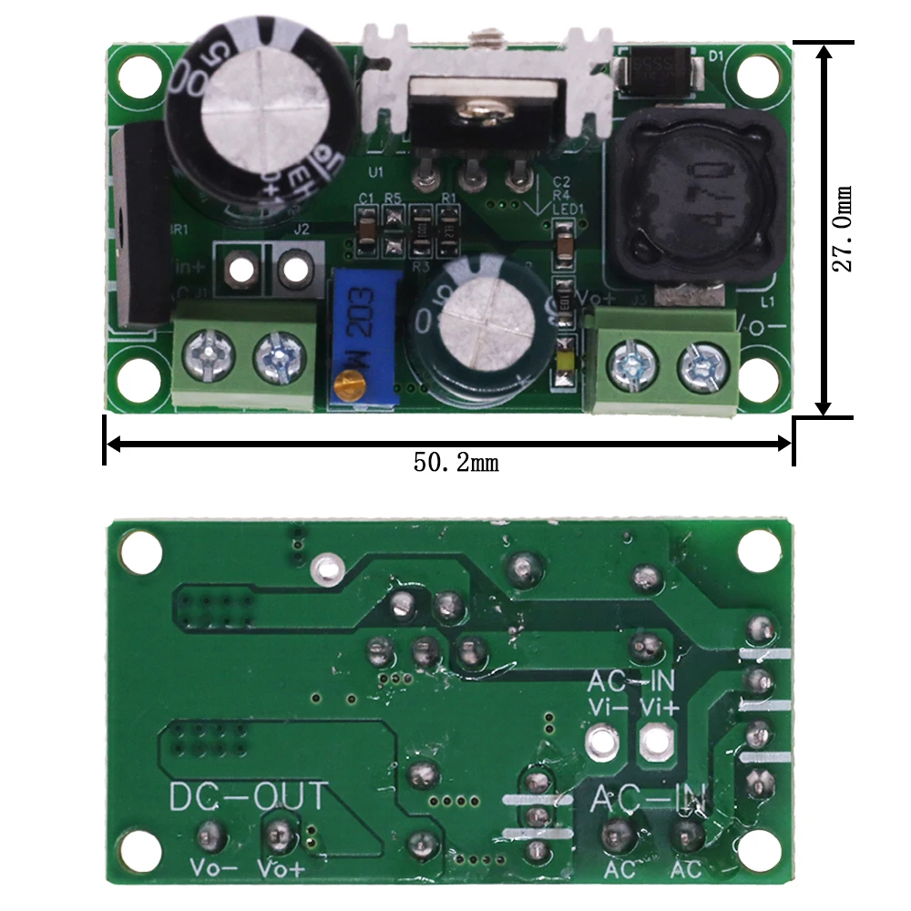 LM2596HV AC/DC zu DC Buck Step Down Converter Netzteil Modul LM2596 3v 3,3V 5V 6V 9V 12V 15V 24V AC 5V-30V, DC 5V-50V