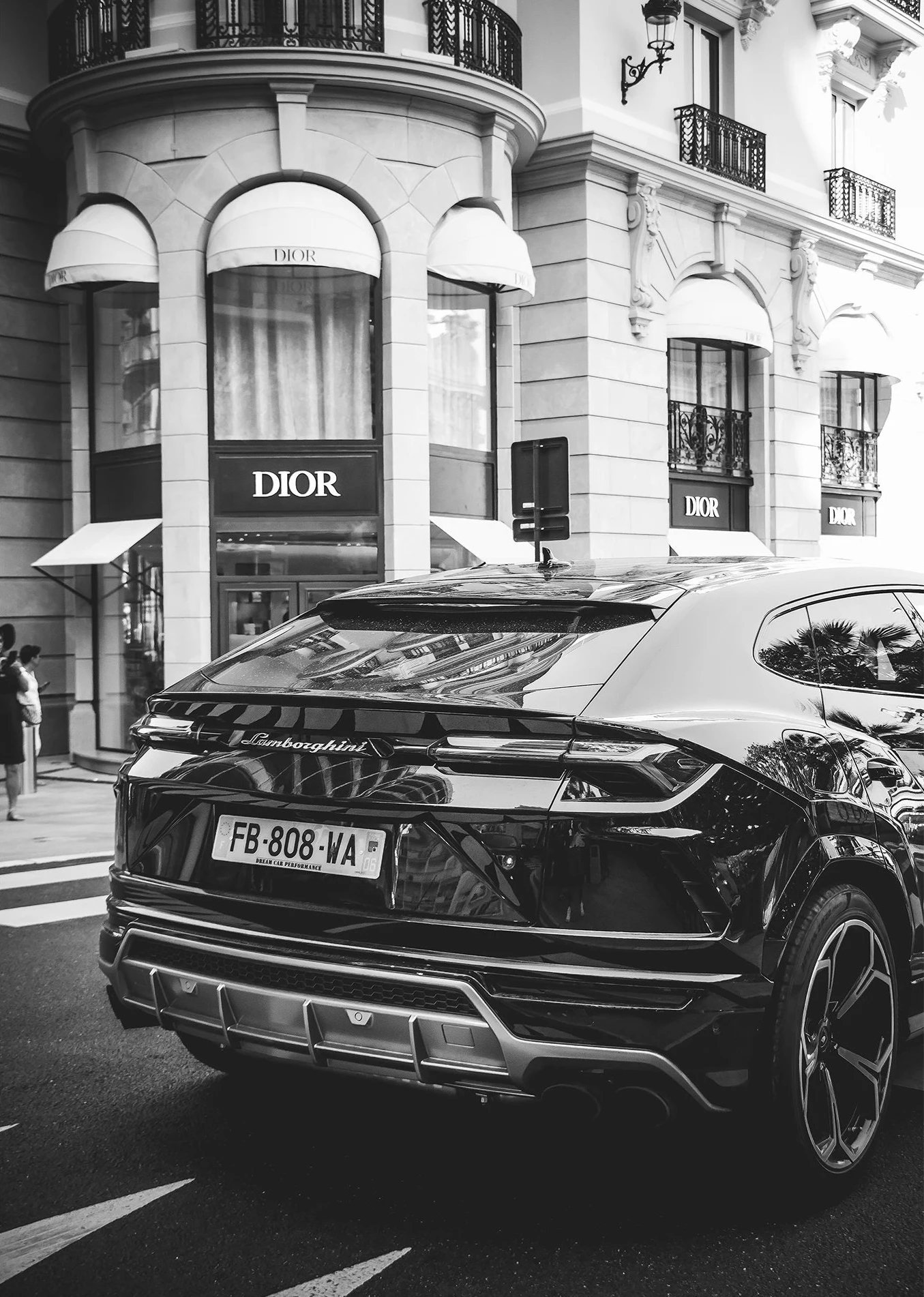 Chic Black and White Luxury Car Canvas Art