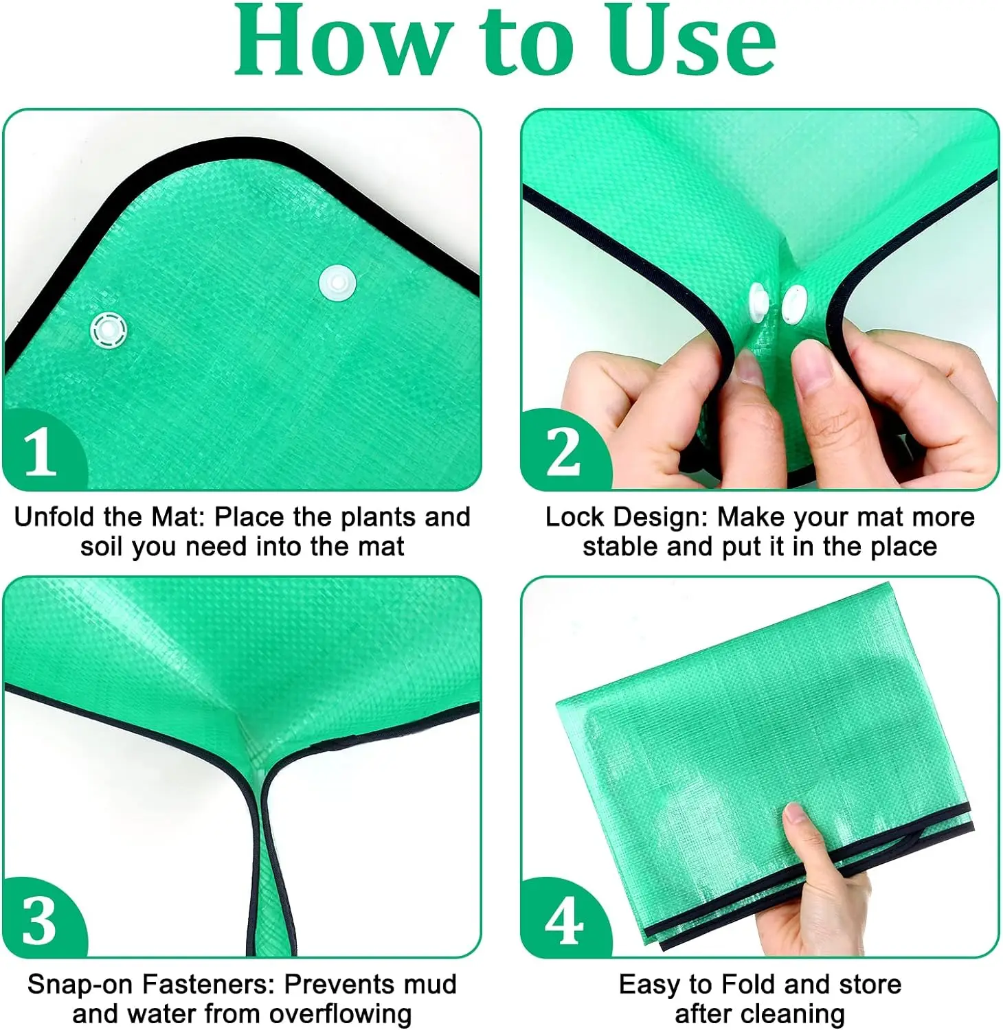 Planting Mat Gardening Mat 1PCS Reusable Planting Mat Transplanting regeneration Waterproof Mats Flower Pot Potting Pad Foldable Gardening Tool