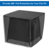 Square Fire Pit Cover 210T Waterproof Square Patio Fire Pit Table Cover with Drawstring Bottom Grill Cover, BBQ Accessories 5