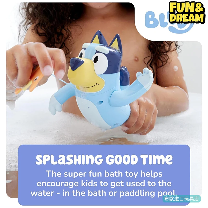 Bluey Family Bathed In The Water And Swam With Toys To Soothe Young Children Bluey Bathroom Toys Children'S Bath Soothing Toys 6