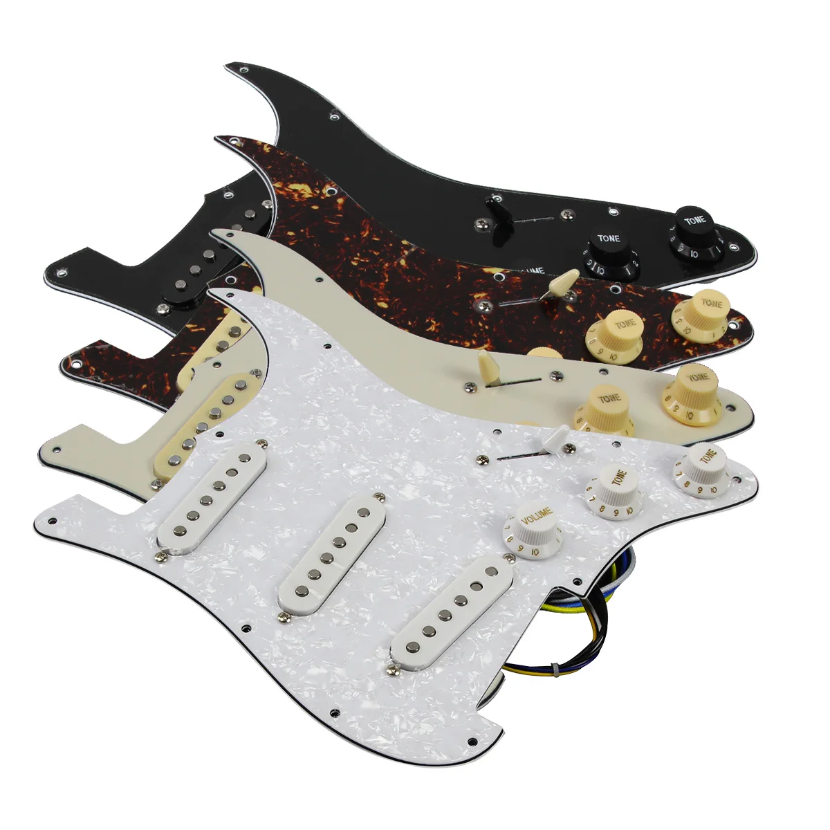 FLEOR Loaded Prewired электрогитара накладка SSS набор Alnico 5 пикапов 52/52/52 мм подходит для