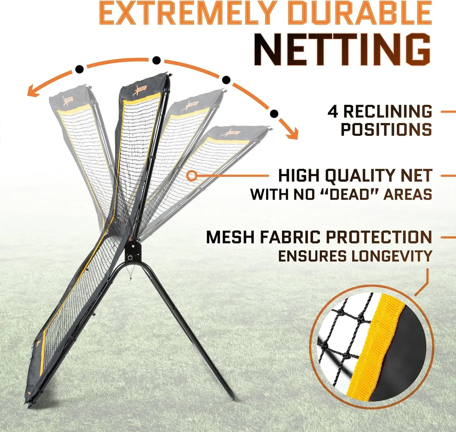 Lacrosse Rebounder for Backyard 5x7 Feet Baseball Rebounder Volleyball-Lacrosse Ball Pitchback, Throwback,
