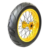 Moto électrique Ultra Bee modifiée avec un jeu de roues Supermoto de 17 pouces, roue avant 110/70R17, roue arrière 140/70R17. 3
