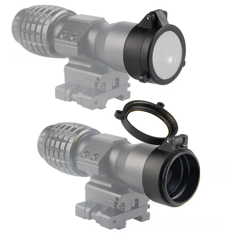 Universal HD Clear Lens Cover Dustproof Protective Cap for Hunting Optics - Quick Flip Design