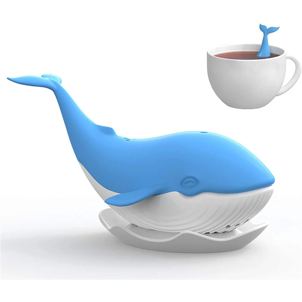10pcs Cute Whale Silicone Tea Infuser for Loose Leaf Tea Strainer