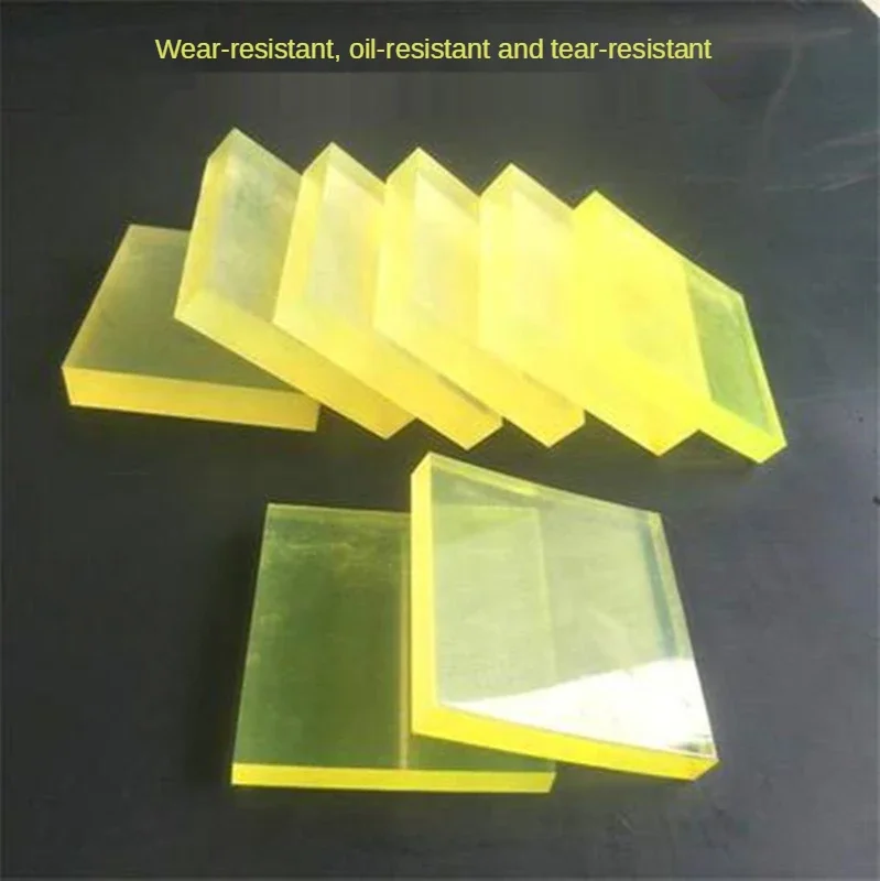 10x10x2cm Polyurethane Square PU Damping Plate,Die Cutter Plate, Beef Tendon Plate, Die Cushion Elastic Rubber Sheet Gold Color