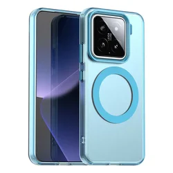 Matte Translucent Magnetic Case with Magsafe Compatibility - Shockproof Cover for NOTE13 Pro Plus 5G (Blue)