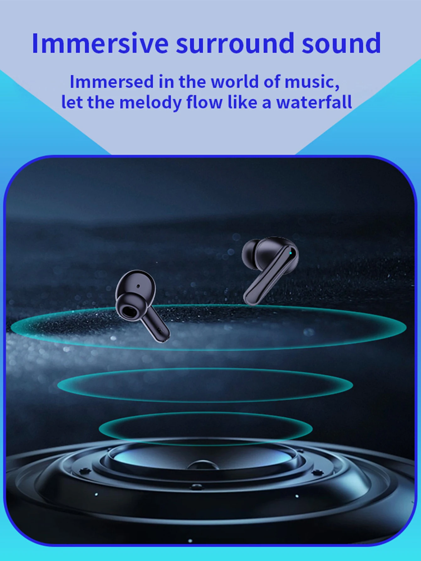 A9 Wireless Bluetooth-Compatible 5.3 Earbuds LED Power Display TWS Earphone Wireless Earphones for Android iOS Phones Laptop