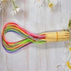 Deluxe Bamboo Circular Knitting and Crochet Needle Set - 18 Piece Craft Collection (80cm)