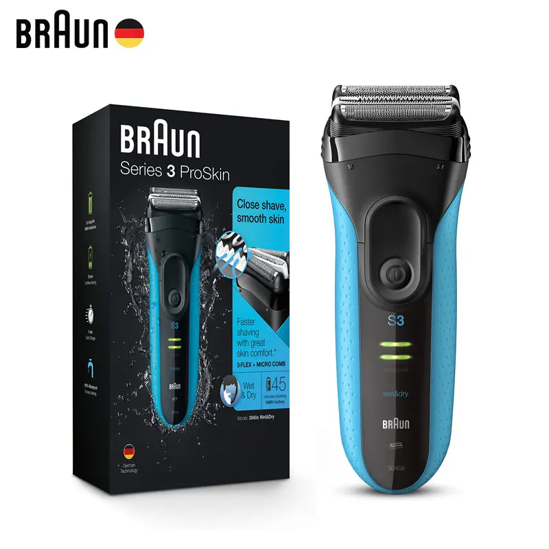 Braun-3040s-Electric-Shaver-S3-Razor-for-Men-Triple-Blade-Rechargeable ...