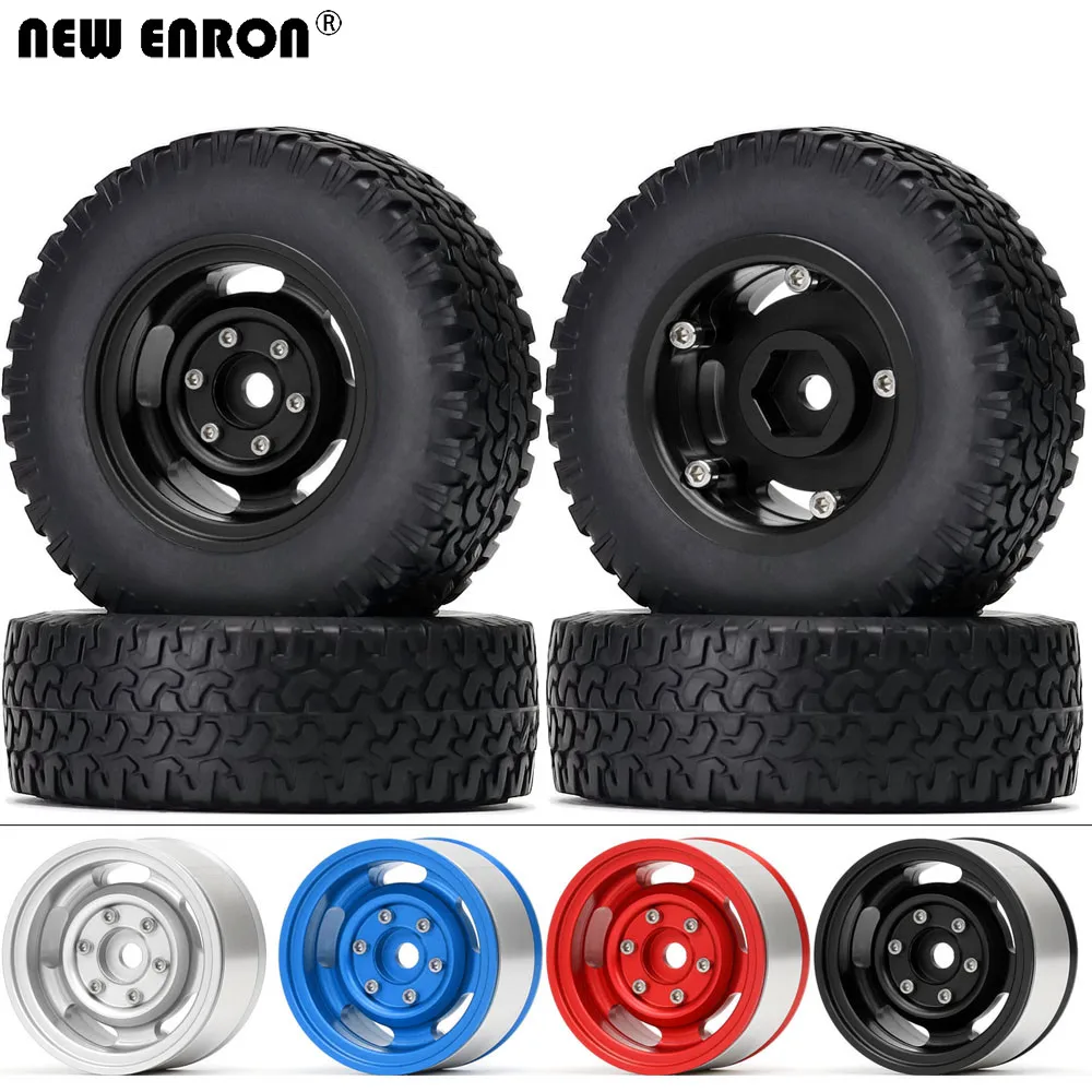 new-enron-155-cnc-alloy-78-25mm-metal-beadlock-rim-hub-rubber-tire-tyres-for-rc-crawler-1-10-axial-90069-lc70-d90-mn-cc01-mst