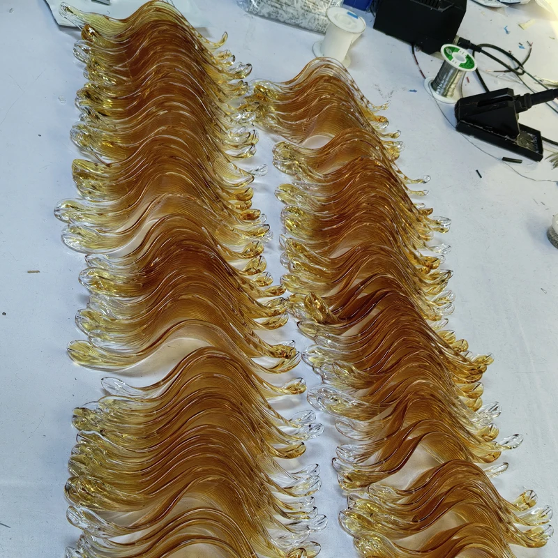 Glass Leaf Pendant Chandelier 3