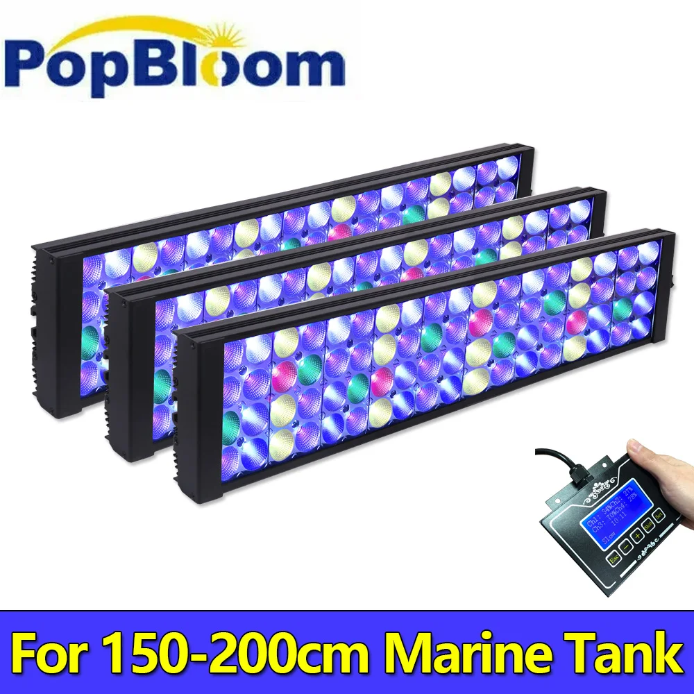 팝블룸 스마트 프로그램 해양 LED 수족관 램프, 150-200cm 암초 어항 램프, LPS,SPS 어항 led 조명 수족관 조명 어항조명