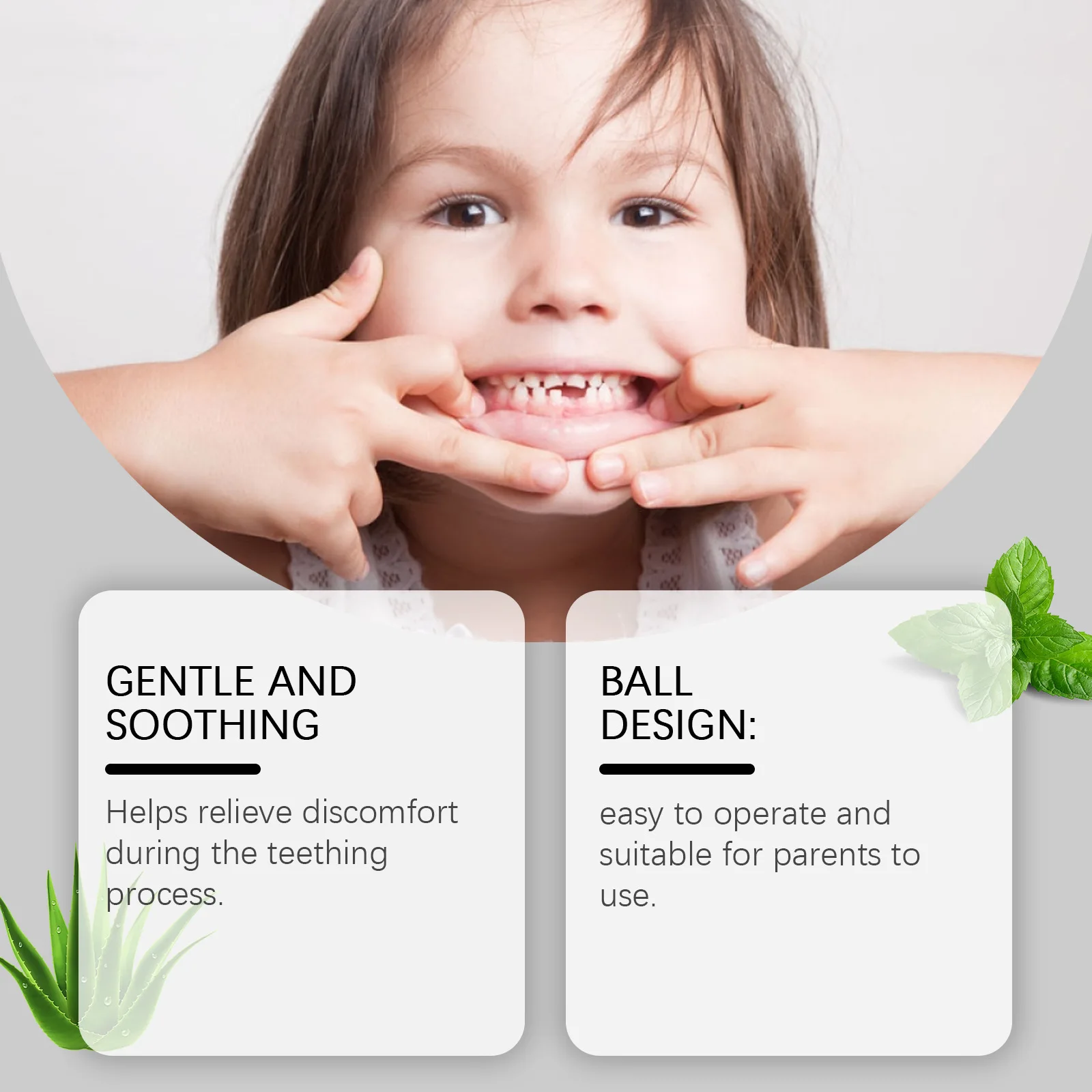 Teething Relief Roller Liquid Soothing Mouth Gum Pain Discomfort Toothache Cure Refreshing Nursing Repairing Cleaner Dental Care