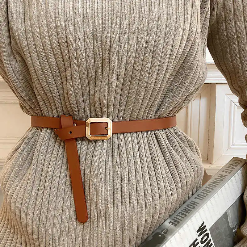 1pcs waist belt for women, wide decorative sweater, versatile retro Korean style fashion suit waist belt, simple design sense, i