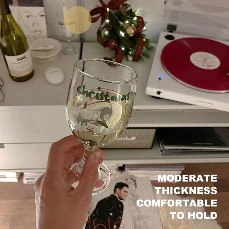 Exquisite Christmas Wine Glass-Glass Cup for Festive Holiday Drinks & Decor, Ideal for Gifting at Parties and Celebrations