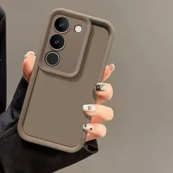 Premium Matte Anti-Drop Soft Protective Phone Case for Vivo V29 Pro (Tyjt brown)