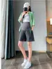 Plus Size Maternity Summer Shorts Thin Out Wear Knee-length High Waist Pregnant Women's Suits Pants Pregnancy Belly Trousers 1