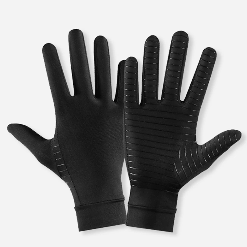 Men Sports Running Driving Copper Fiber Spandex Touch Screen Full/Half Finger Gloves Winter Warm Cycling Gloves