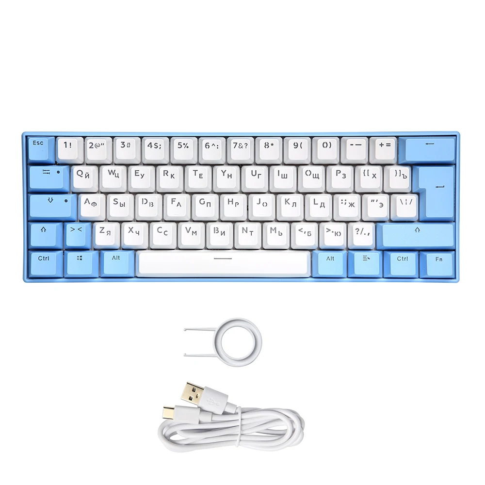 Snpurdiri Teclado Para Juegos De 60% Por Ciento, Mini Teclado De