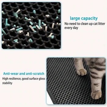 EVA Double Layer Cat Litter Pad Waterproof Non-slip Sand Basin Filter Kitten Dog Washable Easy Cleaning Pet Accessories 4