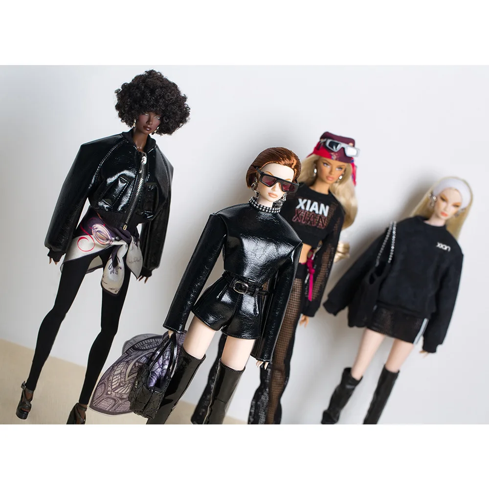 1/6 Doll Clothes Accessories Trendy Street Style Xianxian Supermodel COOL GIRL3 Cool Modern Girl Clothes For 30cm Babi Dress Up