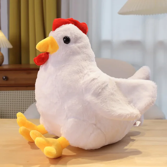 30-40cm Rooster Stuffed Toy Cartoon Simulation Animal Chicken Plush Doll Elementary Student Gift For Children