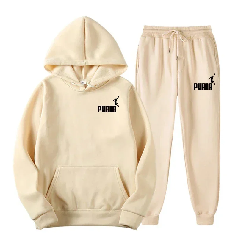

Men's and Women's Hoodie Jacket Fashion Street Casual Sweatshirt + Pants 2-piece Sets Spring Autumn Jogging Sportswear Suit