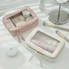 1pc Transparent Cosmetic Bag Waterproof Toiletry Bag Zipper Organizer For Cosmetics And Travel Essentials 1