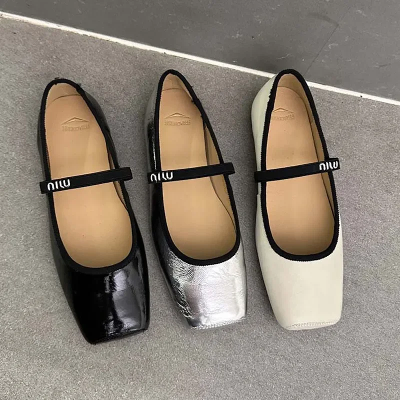 Women Ballet Flats Fashion Square Toe Pumps Female Mary Jane Shoes Soft Leather Slip-on Casual Shoes Office Lady Work Thin Shoes 6 Women Ballet Flats Fashion Square Toe Pumps Female Mary Jane Shoes Soft Leather Slip-on Casual Shoes Office Lady Work Thin Shoes 6