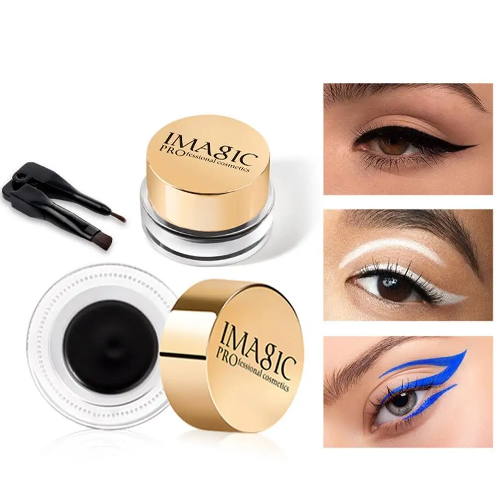 

Eyeliner Gel With Brush 24 Hours Long-lasting Eye Liner Waterproof Eyeliner Cosmetic Gel Makeup IMAGIC Kit Eyeliner Gel K5U6