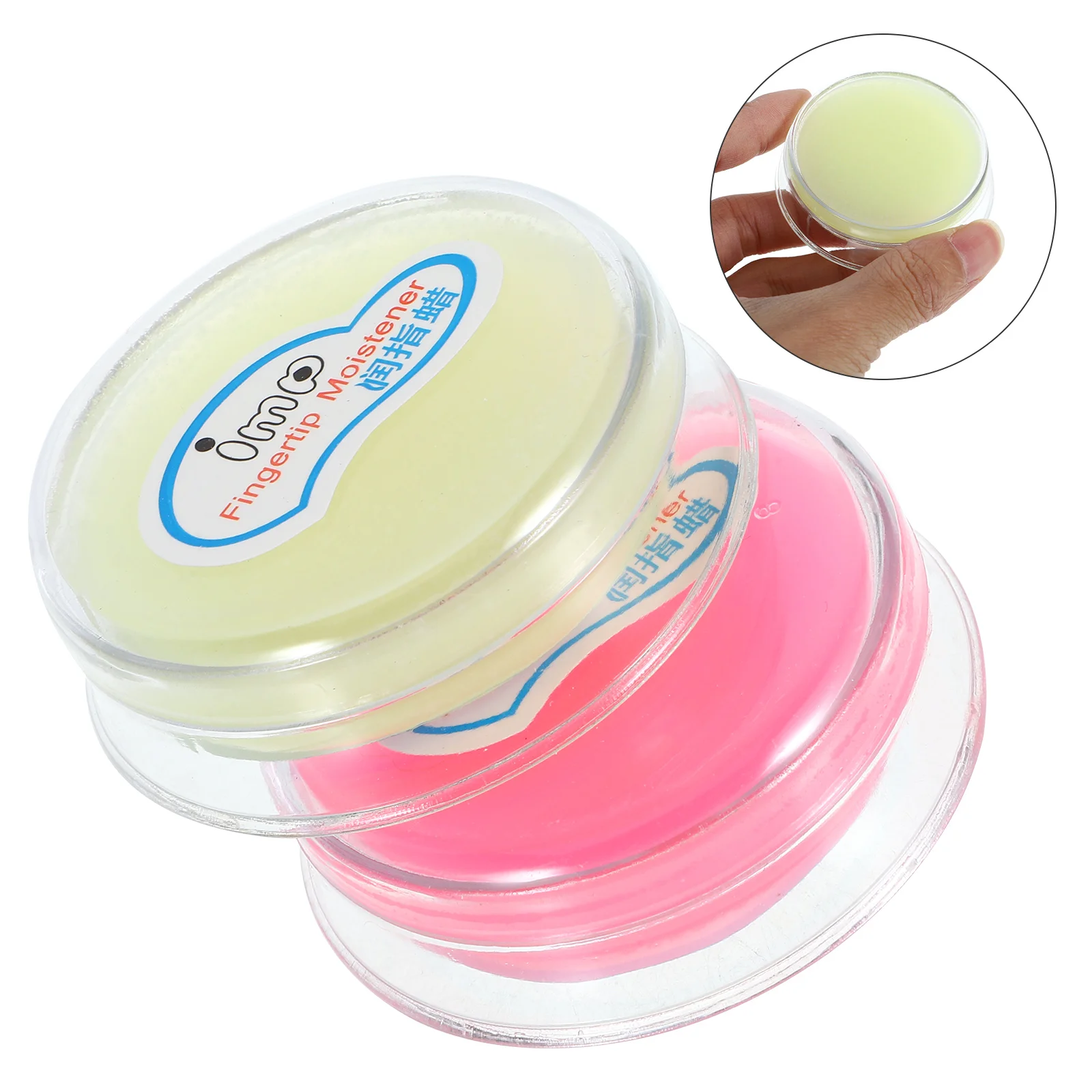 

2 Pcs Fingertip Moistener Wet Hand Wax Accessories Bank Accessory Counting Money