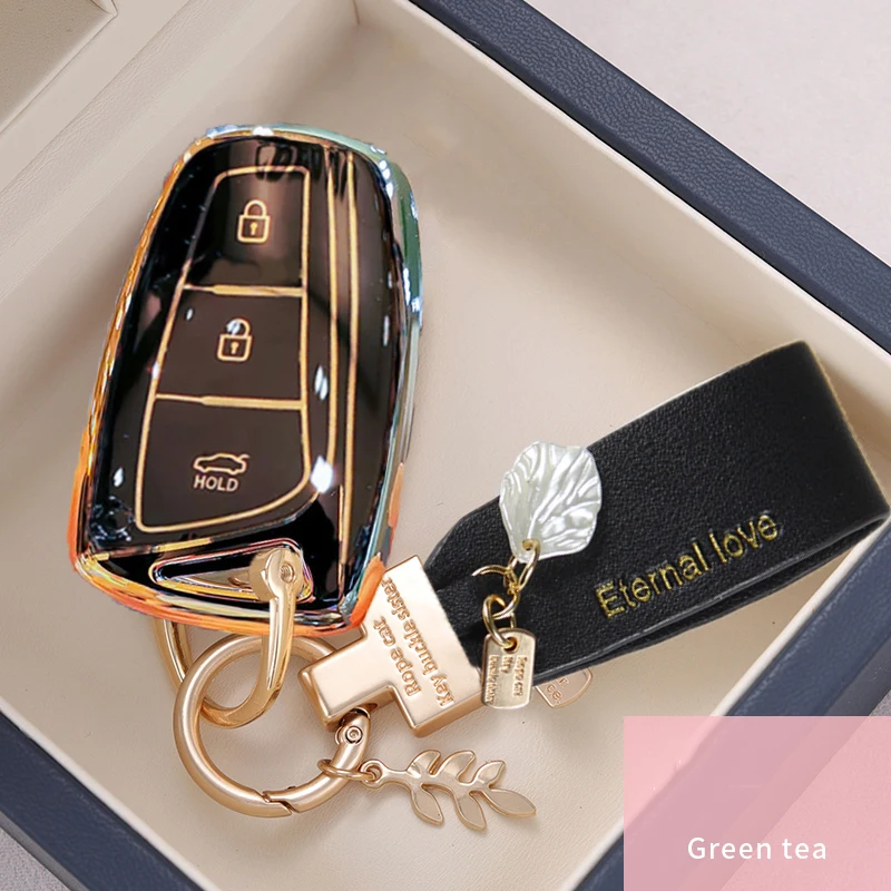 For Hyundai Grandeur HG Sedan Genesis G80 Santa Fe 3DM Grand SantaFe 2018 IX45 EQUUS Azera TPU Remote Key Case Cover Holder Fob