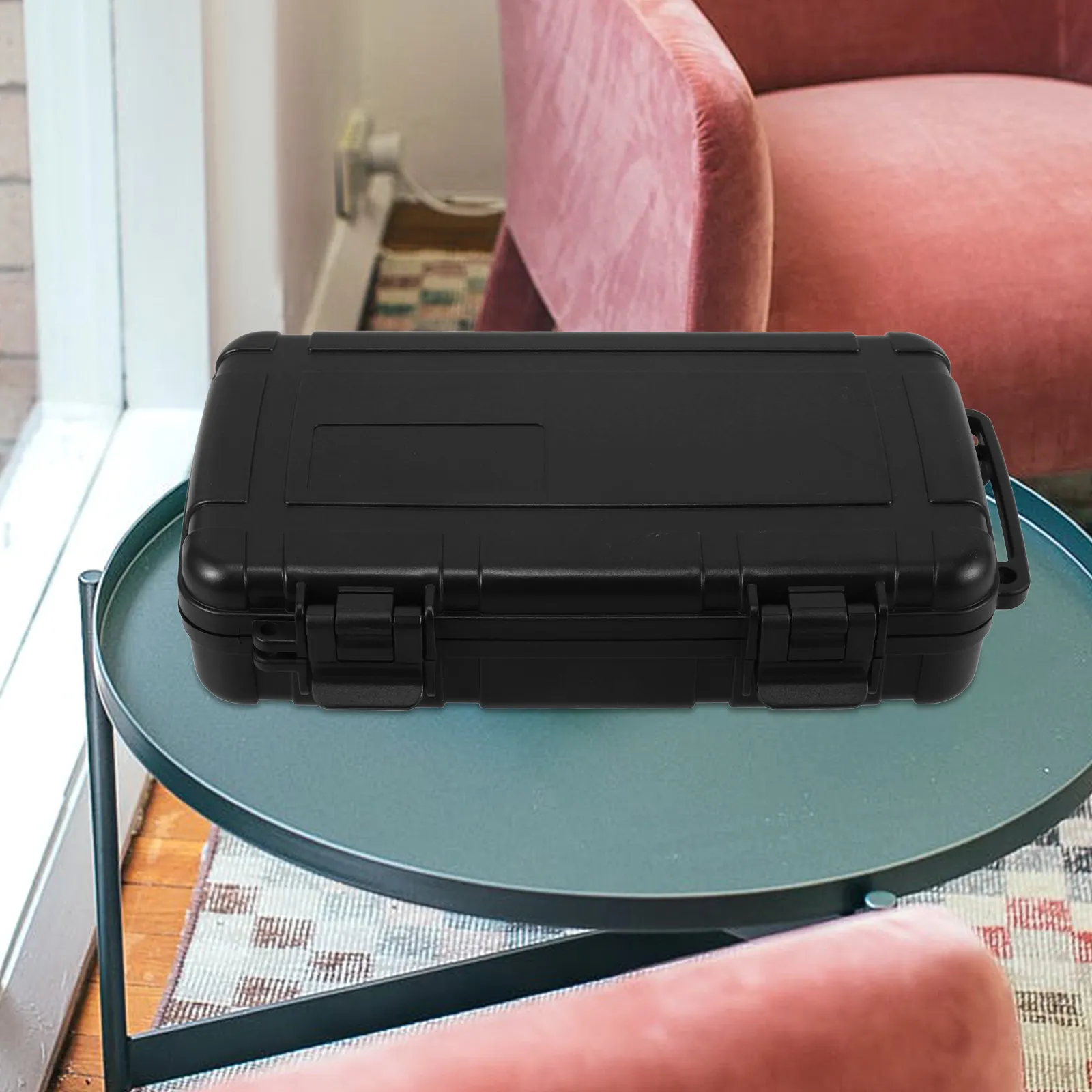 헤비 듀티 방수 밀폐형 공구함, 래치 잠금 장치가 있는 견고한 하드 케이스, 정비공, 자동차 수리, 작업장 보관, 휴대용