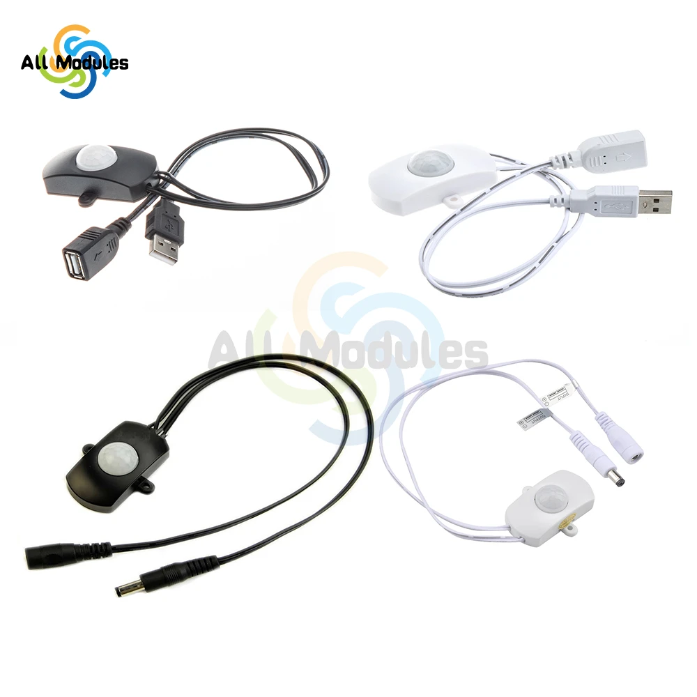DC 5V/12V/24V USB Body Infrared PIR Motion Sensor Switch Human Motion ...