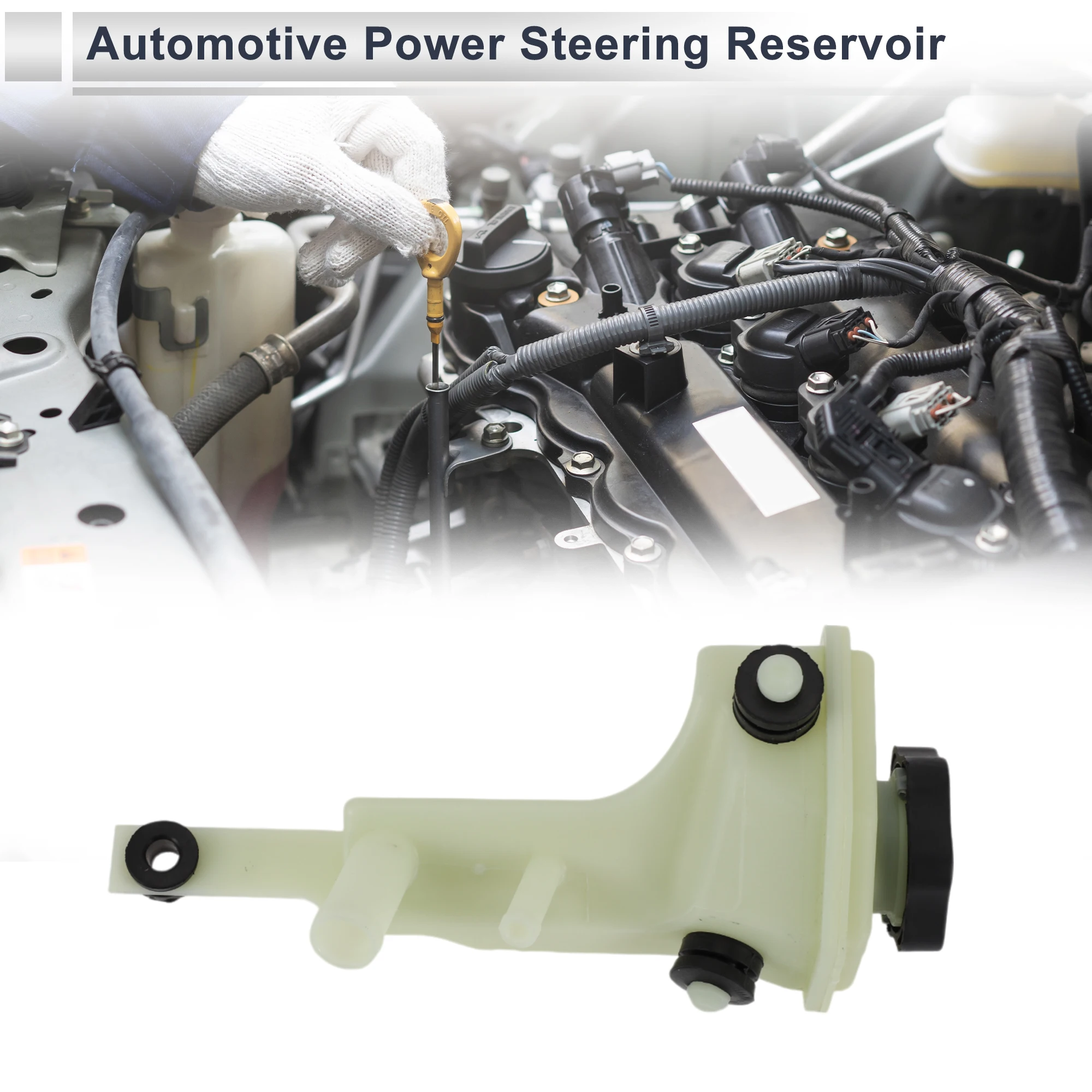 UXCELL Automotive Power Steering Reservoir for Ford Fiesta 1.6 2003 2004 2005 2006 2007 2008 2009 2010 Beige