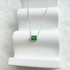 Wong Rain 925 Sterling Silver Crushed Ice Cut 6 8MM Created Moissanite Emerald Gemstone Pendant