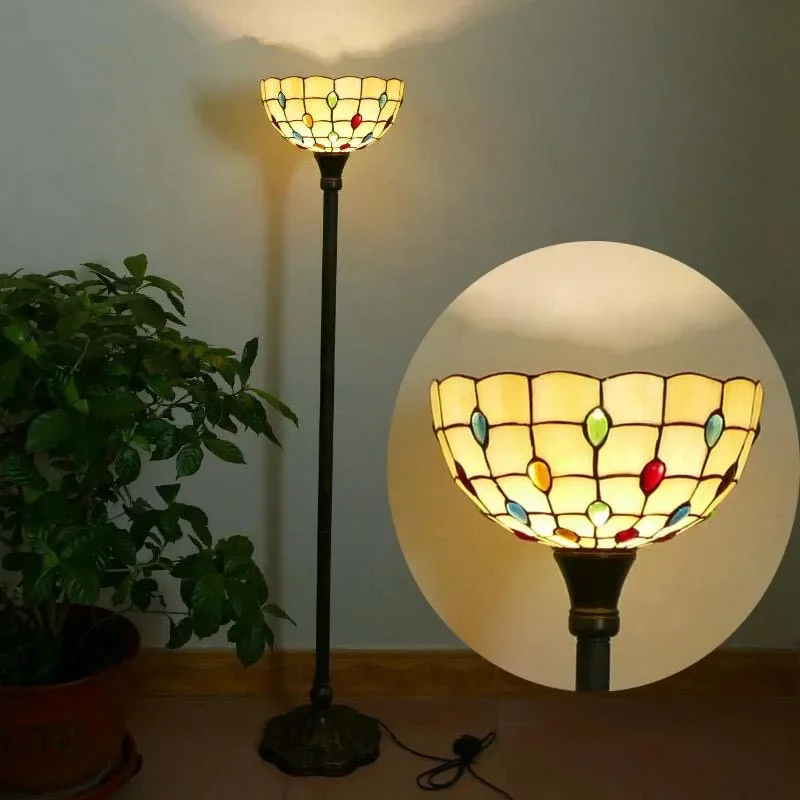 

TEMAR Tiffany Напольная Лампа американская Ретро лампа для гостиной спальни загородный напольный светильник