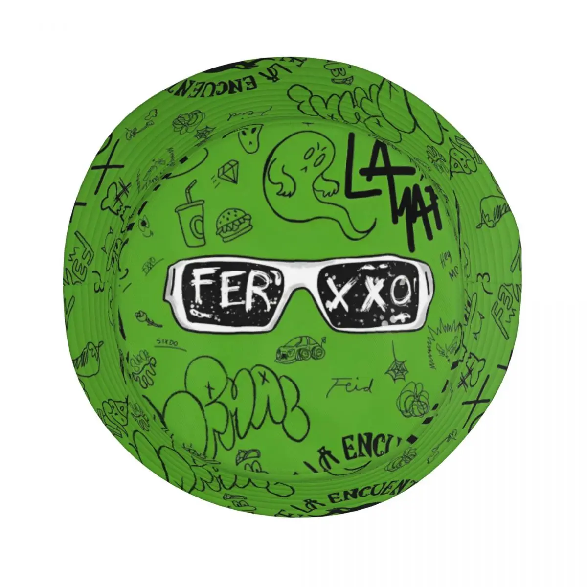 Hip Hop Feid Ferxxo Bucket Hats Lightweight  90s Rapper Rap Music Fishing Fisherman Hats  Beach Vacation Getaway Headwear Bob 4