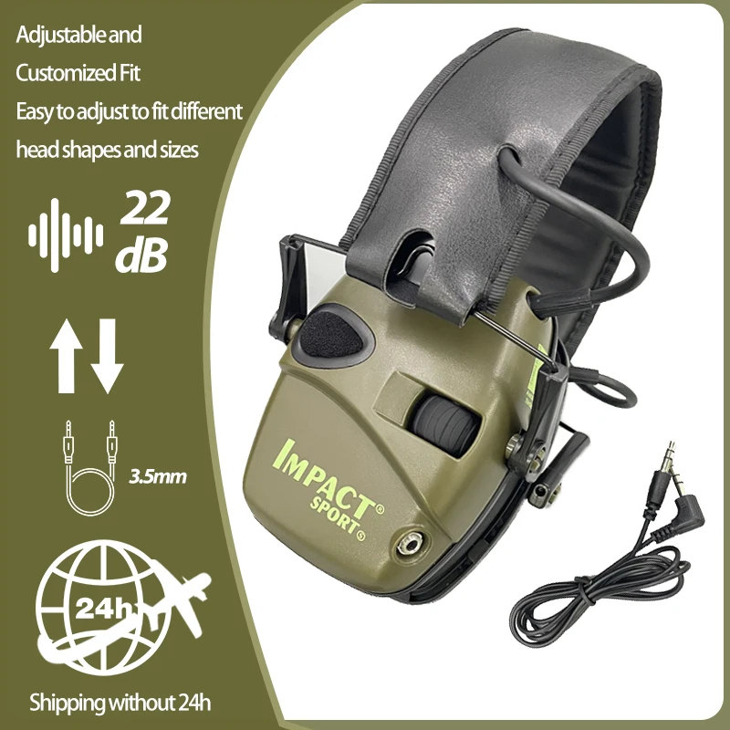 Professional Electronic Shooting Earmuff Outdoor Sports Antinoise Headset Impact Sound Amplification Hunting Ear Protector