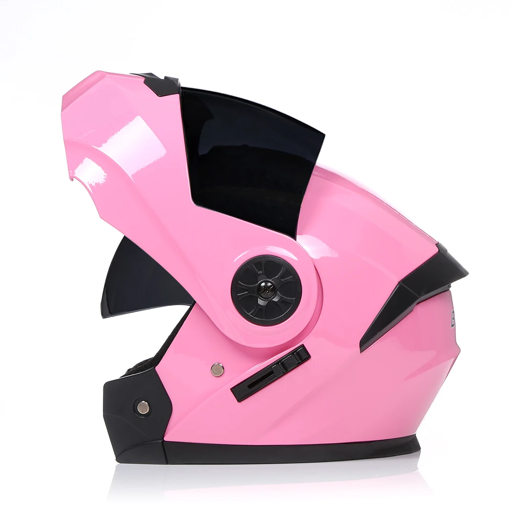 Dot Approvato Modulare Flip Up Dual Visor Casco Moto Motocross Racing Scooter Caschi Casco Moto Full Face Capacete