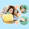 Cartoon Plush  Pillow Stuffed Hand Cushion Home Office Car Travel Warmer Winter Plush Toy Students' Nap 4