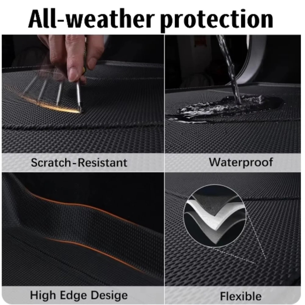 For Kia EV3 TPE Floor Mats All Weather Protection Cargo Liner Waterproof Trunk Mat with Backrest Pad Full Set Accessor car floor mats floor mats