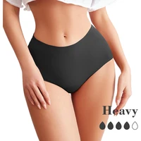Offre spéciale taille moyenne sans couture période menstruelle Culotte 4 couches absorbant étanche Culotte allongée Culotte menstruelle 6