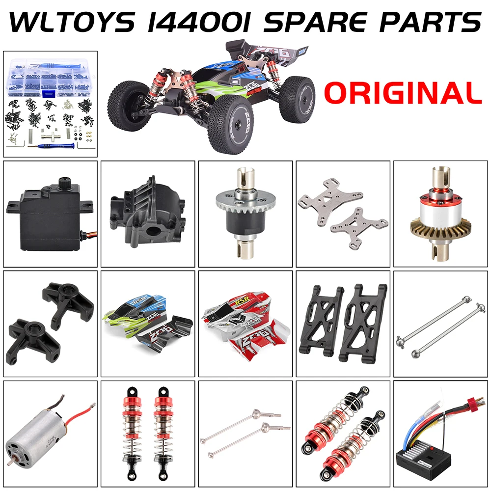 

RC WLtoys 144001 1/14 RC Car Spare Parts Car Servo Receiver Motor/Swing Arm/Car Body Shell Cover